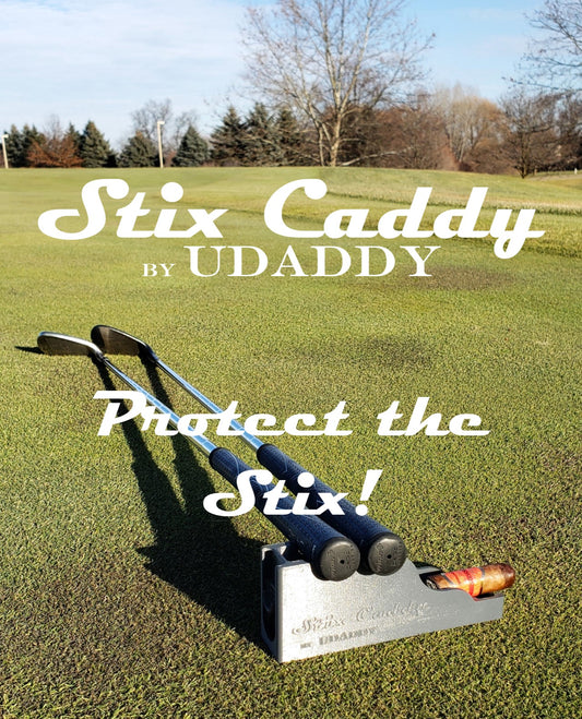 Stix Caddy by UDADDY, Magnetic Cigar Ashtray for Golf Carts and Golf Courses.